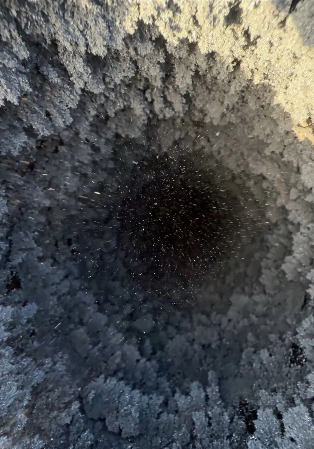 Before chimney cleaning photo